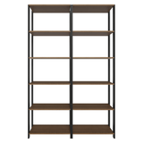 Estante Armario Multiuso para Escritorio 118cm 10 Repisas Marrón/Negro Madesa
