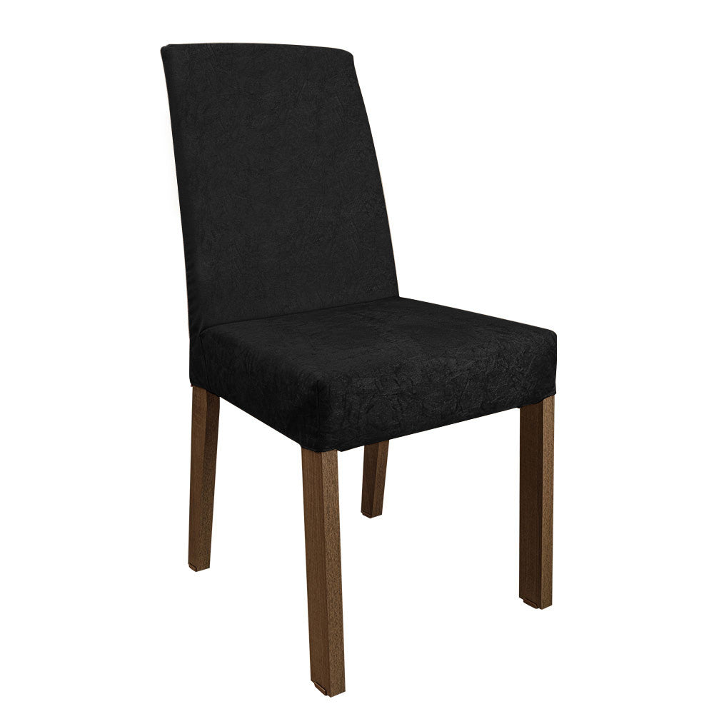 Juego de Comedor Mesa Encimera de Madera 4 Sillas Marrón/Negro/Oxford Karina