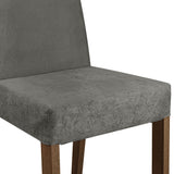 Juego de Comedor Encimera de Madera 4 Sillas Marrón/Negro/Silver April