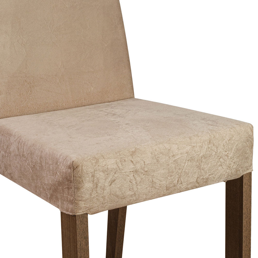 Juego de Comedor Encimera de Vidrio 4 Sillas Marrón/Crema/Imperial Taylor