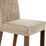 Juego de Comedor Encimera de Madera 4 Sillas Marrón/Crema/Imperial Ruby