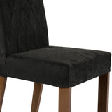 Juego de Comedor Encimera de Vidrio 4 Sillas Marrón/Negro/Oxford Harper
