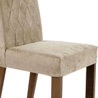 Conjunto de Comedor con Encimera Vidrio 4 Sillas Marrón/Crema/Imperial Harper Madesa