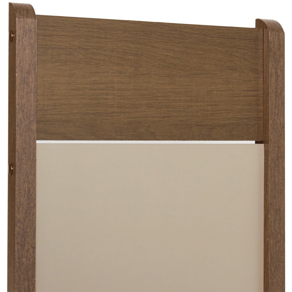 Juego de Comedor Mesa con Encimera de Vidrio 4 Sillas Marrón/Crema/Beige Viena