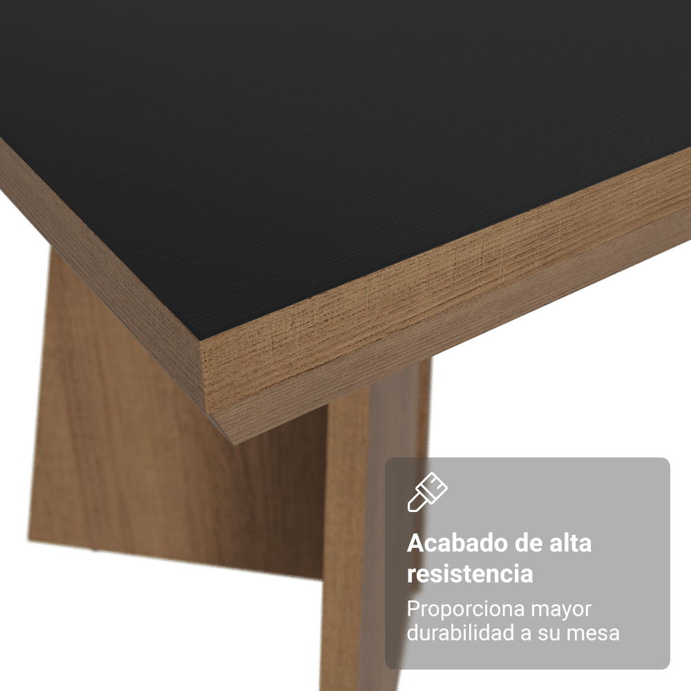 Conjunto de Comedor 4 Sillas Marrón/Negro/Imperial Arles Madesa