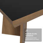 Conjunto de Comedor 4 Sillas Marrón/Negro/Imperial Arles Madesa