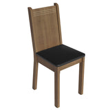 Juego de Comedor Mesa Encimera de Madera 6 Sillas Marrón/Crema/Negro Sharon