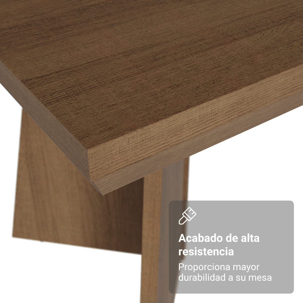 Conjunto de Comedor 6 Sillas Marrón/Oxford Sarlat Madesa