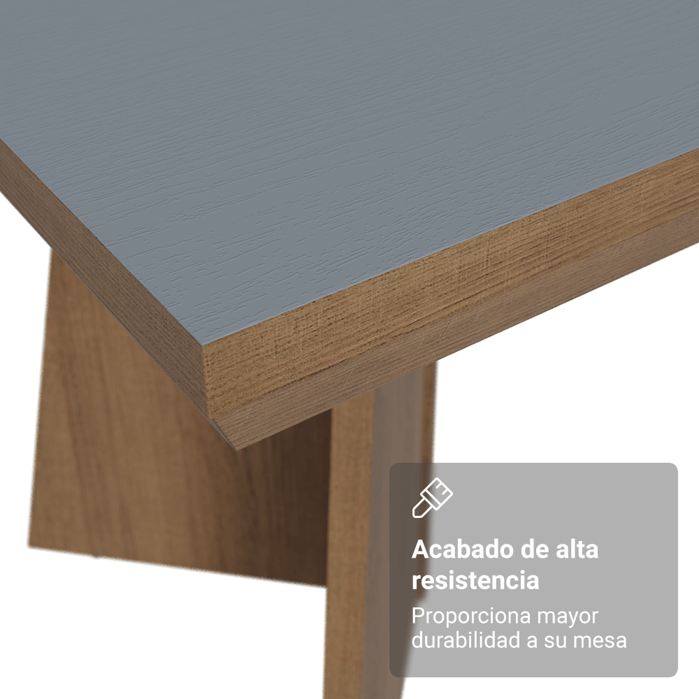 Conjunto de Comedor 6 Sillas Marrón/Gris/Silver Sarlat Madesa