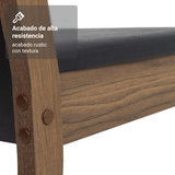 Juego de Comedor Mesa con Encimera de Vidrio 8 Sillas Marrón/Negro Justine