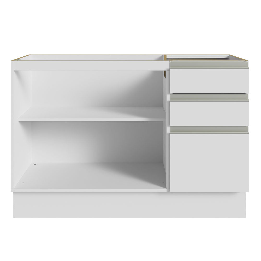 Gabinete para Baño 120cm 2 Puertas 3 Cajones Blanco Madesa