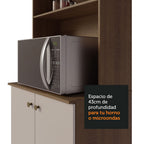 Cocina Compacta 235 cm Marrón/Crema Madesa