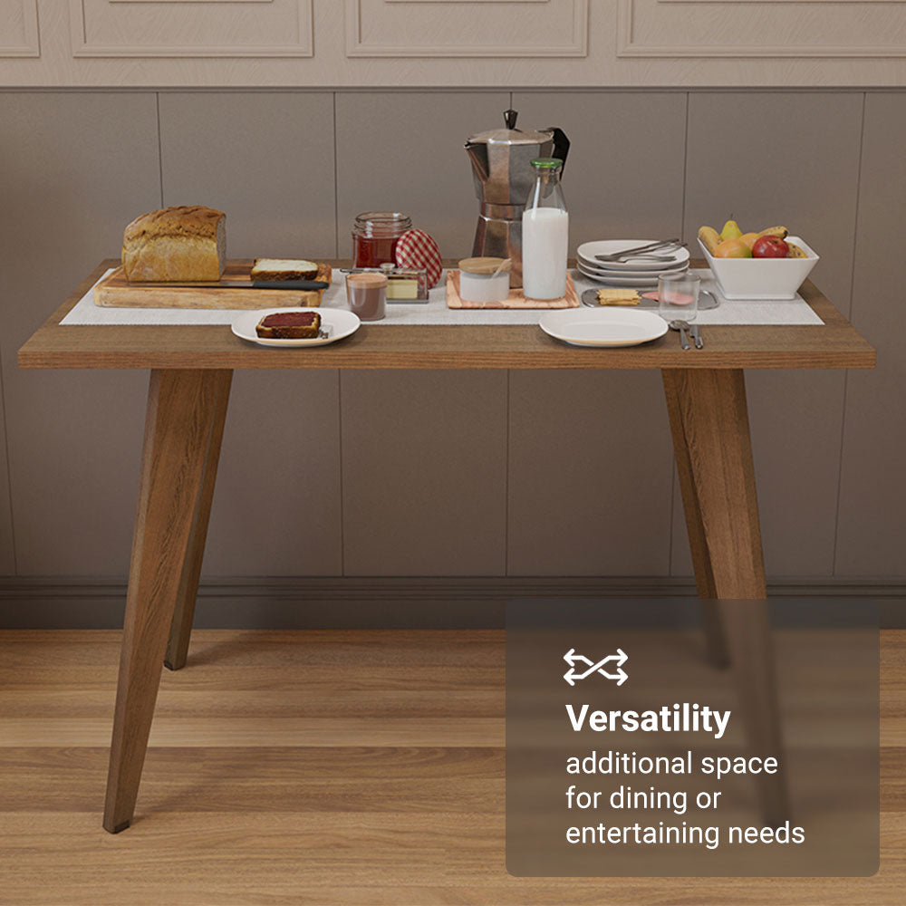Mesa de Cocina Multiuso 120cm Marrón con Patas Altas 5319