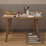 Mesa de Cocina Multiuso 120cm Marrón con Patas Altas 5319