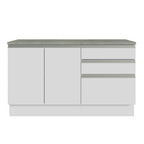 Gabinete para Baño 140cm 2 Puertas 3 Cajones Blanco Madesa