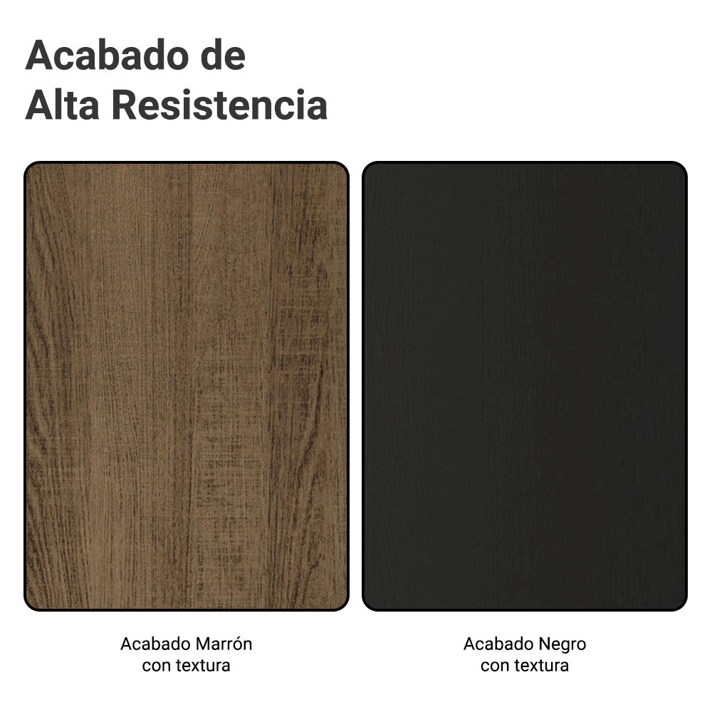 Kit con 2 Estantes Multiuso de Esquina 5 Niveles 118cm Marrón/Negro