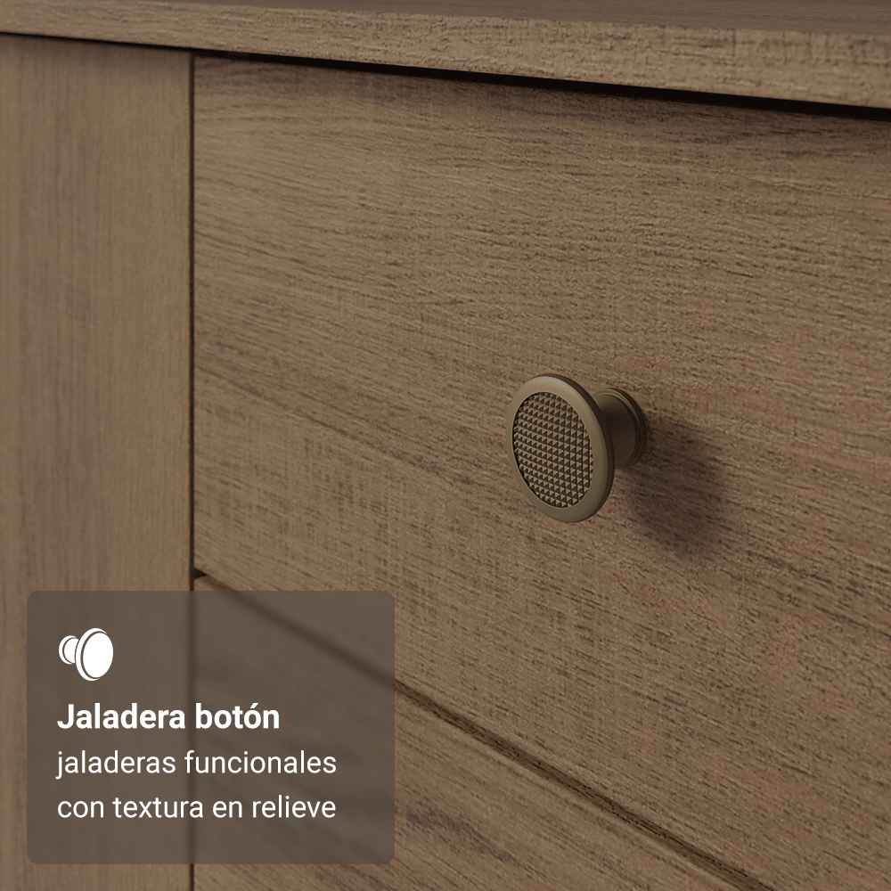 Kit Cocina Gabinete Bajo 3 Puertas 2 Cajones y Estante Despensero 5 Niveles Marrón/Negro