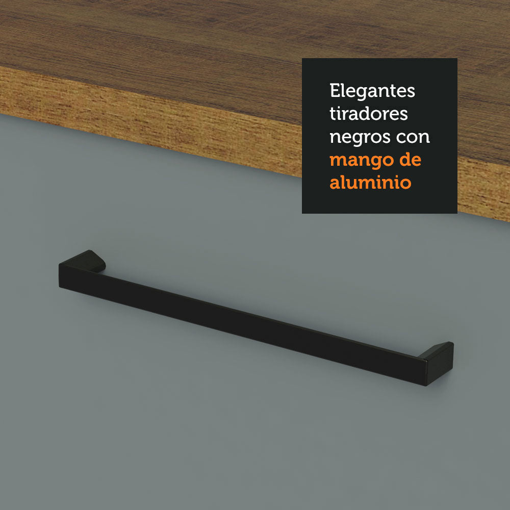 Gabinete Superior Multiuso 120 cm 2 Puertas Marrón/Gris Agata Madesa