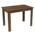 Conjunto de Comedor 4 Sillas Marrón/Sintético Beige Rute Madesa