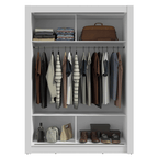 Clóset Soltero 117 cm 2 Puertas Corredizas Blanco Denver Madesa