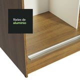 Clóset Soltero Tokio 2 Puertas Correderas 2 Cajones Marrón