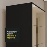 Zapatera Isis 1 Puerta con Espejo Negro