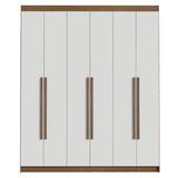 Clóset Matrimonial Venus 6 Puertas Batientes Marrón/Blanco/Marrón