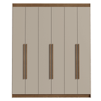 Clóset Matrimonial 180 cm 6 Puertas 4 Cajones Marrón/Crema Venus Madesa