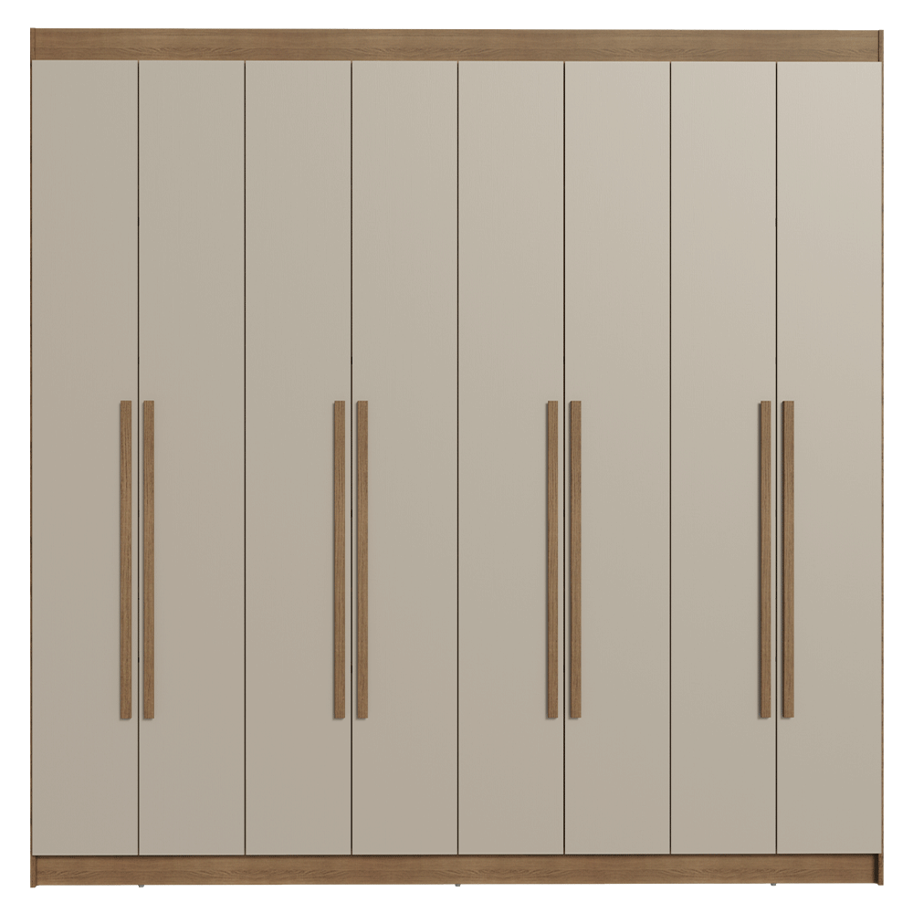 Clóset Matrimonial 216 cm 8 Puertas Marrón/Crema Venus Madesa