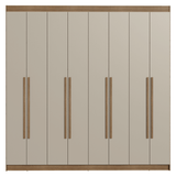 Clóset Matrimonial Venus 8 Puertas Batientes Marrón/Crema/Marrón