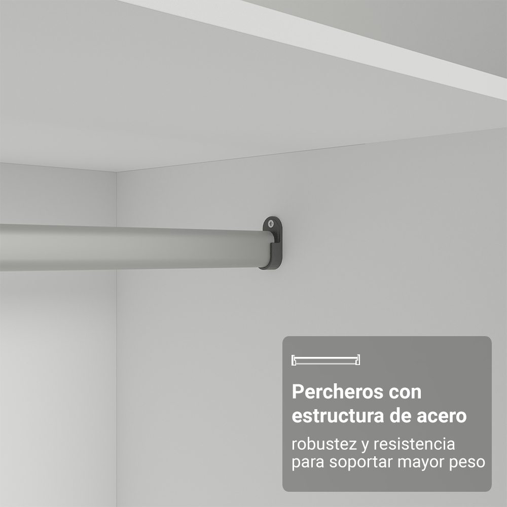 Clóset Modular Esquinero 190 cm 2 Puertas Blanco Neo Madesa