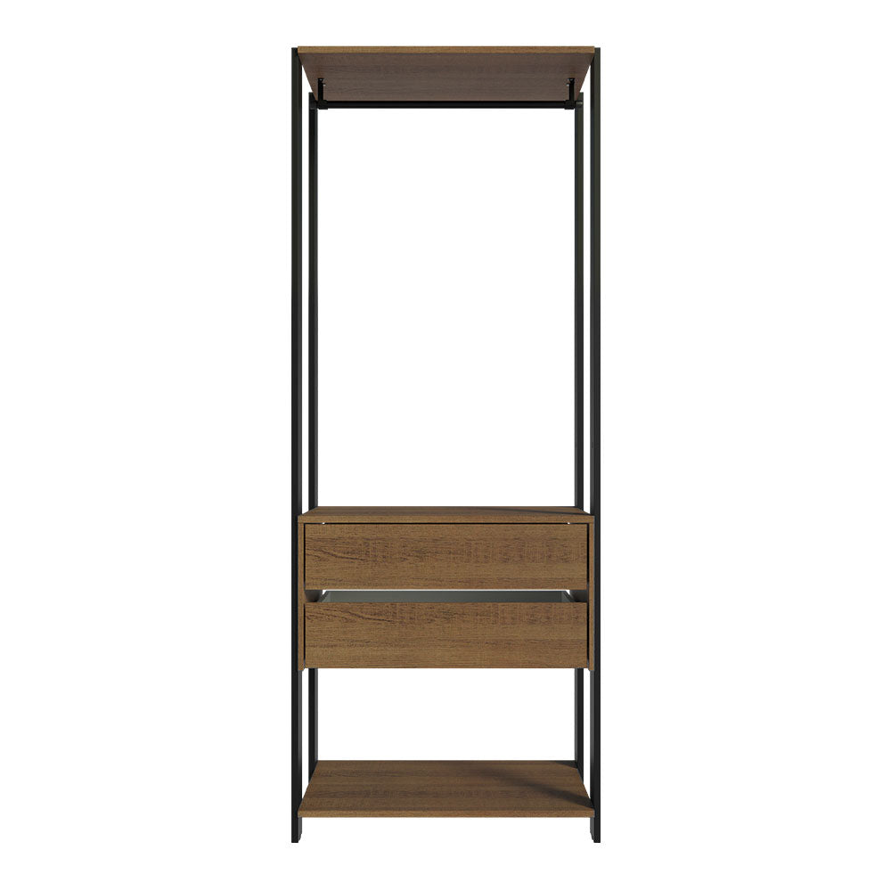 Clóset Modular Valencia 2 Cajones 70cm Marrón/Negro Madesa