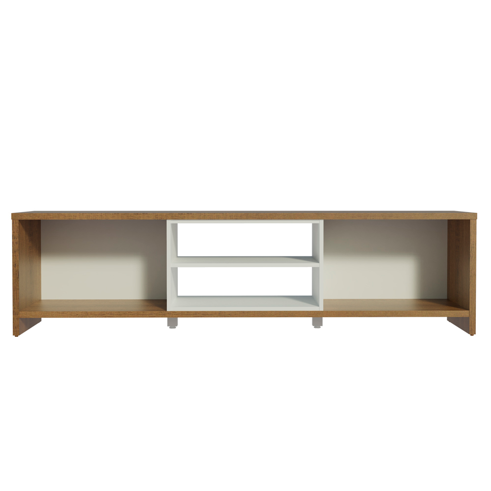 Mueble para TV hasta 80 Pulgadas 180 cm 2 Puertas Marrón/Blanco Linz Madesa