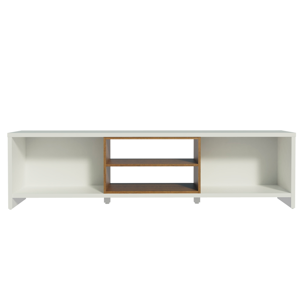 Mueble para TV hasta 80 Pulgadas 180 cm 2 Puertas Linz Blanco/Marrón