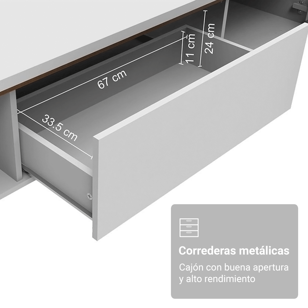 Mueble para TV Hasta 80 Pulgadas Blanco Reims