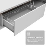 Mueble para TV Hasta 80 Pulgadas Blanco Reims