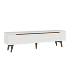 Mueble para TV hasta 80 Pulgadas 180 cm 2 Puertas 1 Cajón Blanco/Marrón Doha Madesa