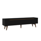 Mueble para TV hasta 80 Pulgadas 180 cm 2 Puertas 1 Cajón Doha Negro/Marrón