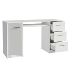 Escritorio 136 cm 3 Cajones 1 Puerta Blanco Madesa