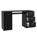 Escritorio 136 cm 3 Cajones 1 Puerta Negro Madesa
