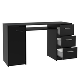 Escritorio para PC 3 Cajones 1 Puerta Negro Alaska