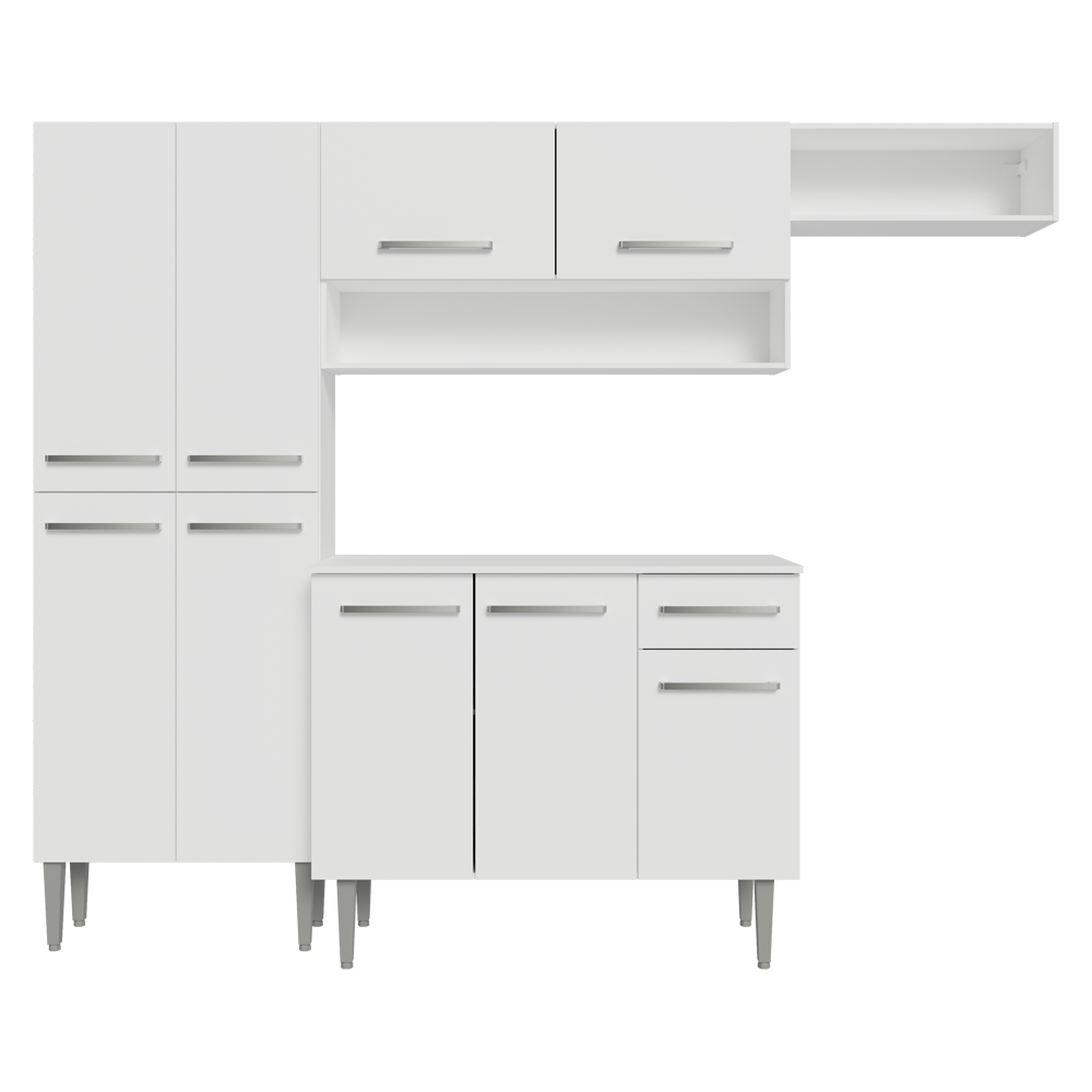 Cocina Compacta 229cm Blanco Emilly Top