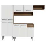 Cocina Compacta 229cm Marrón/Blanco Emilly Top