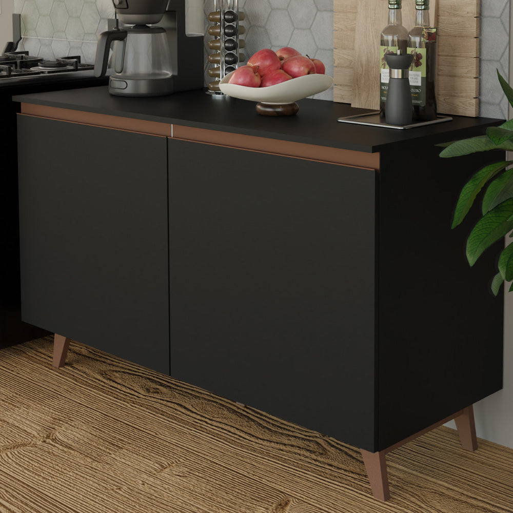 Cocina Compacta 120 cm Negro Reims Madesa