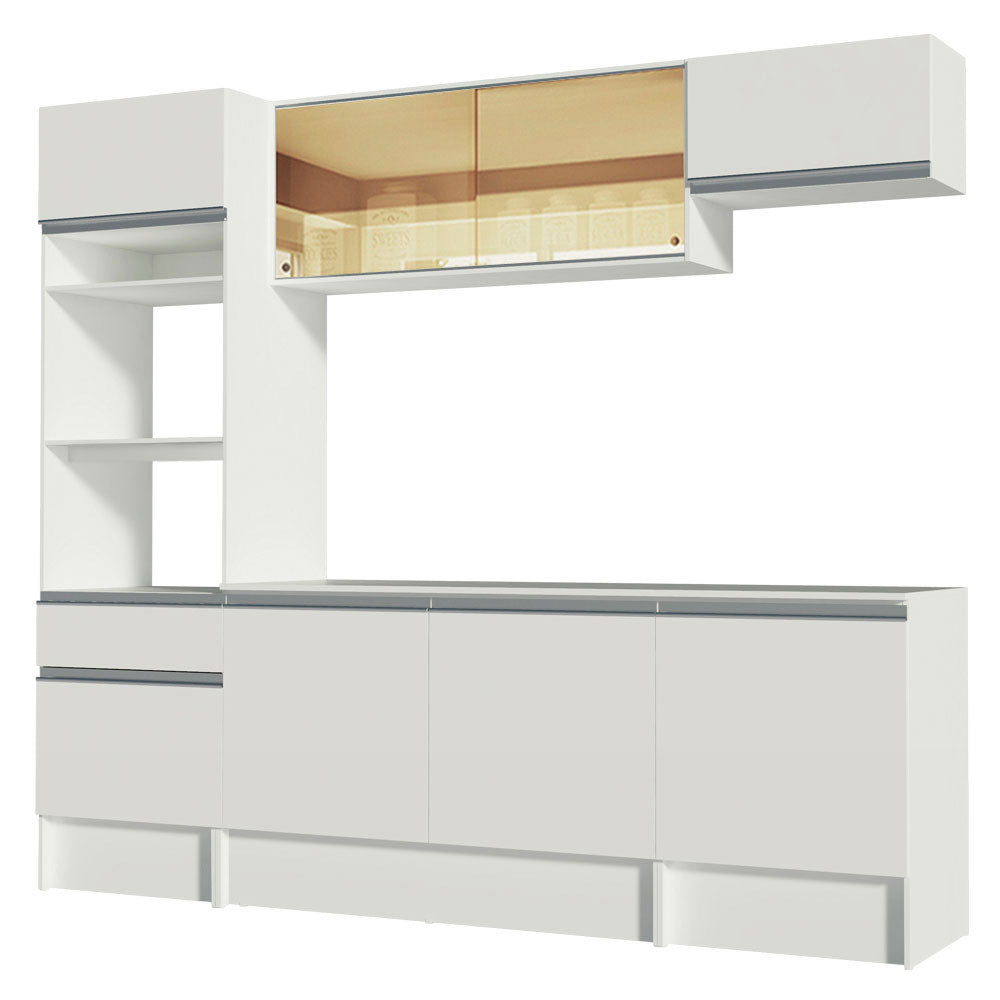 Cocina Integral 240cm Blanco Diamante