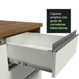 Gabinete Bajo para Fregadero con Accesorios de Cocina 120 x 60 cm 1 Puerta 2 Cajones (Con Encimera) Glamy Marrón/Blanco