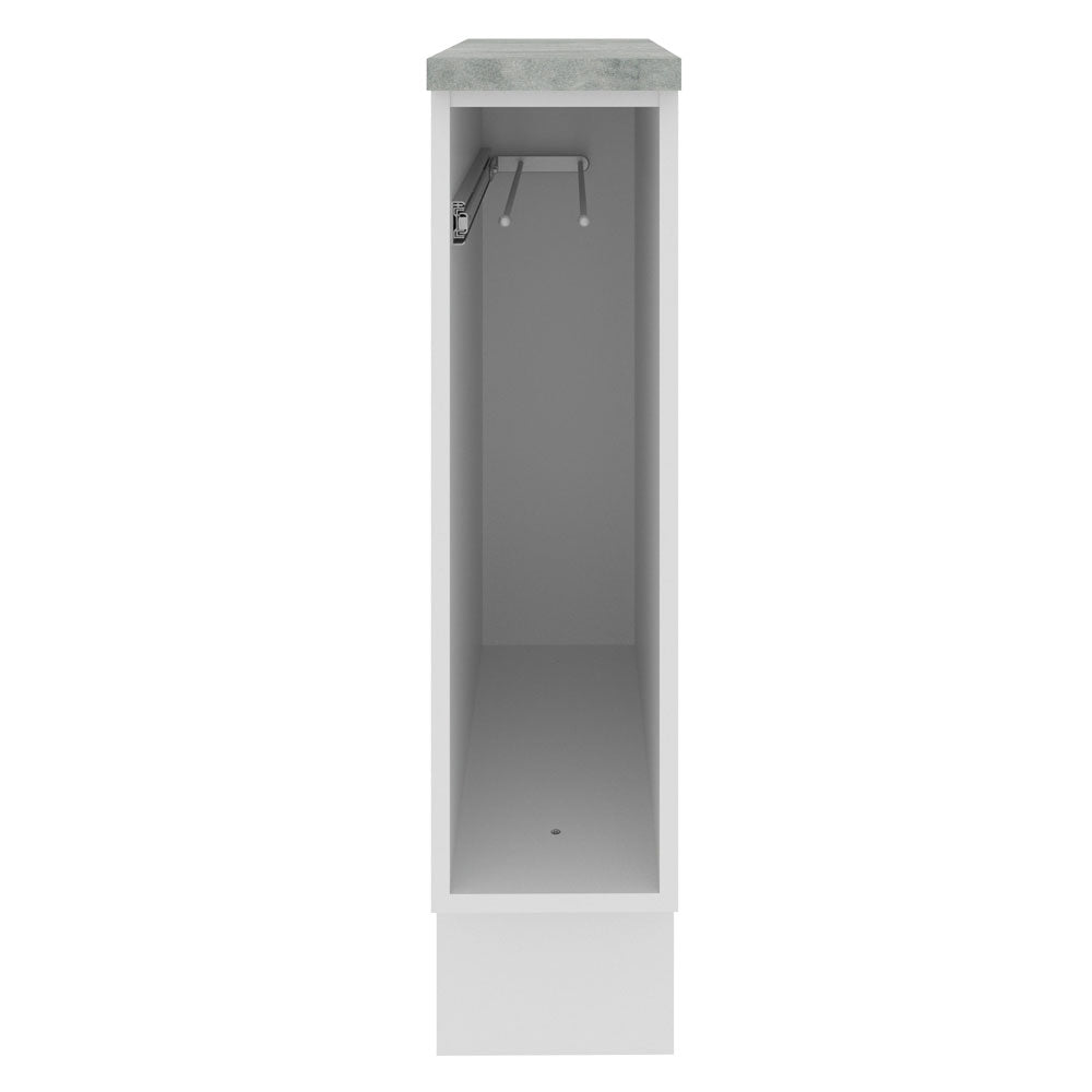 Gabinete Bajo Toallero 20 cm Blanco Lux, Glamy y Agata Madesa