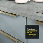 Gabinete Bajo 60 cm 1 Puerta Sin Encimera Blanco/Gris Lux Madesa