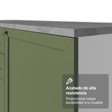 Gabinete Bajo de Cocina 60 x 60 cm 1 Puerta (Sin encimera) Blanco/Verde Vik Madesa