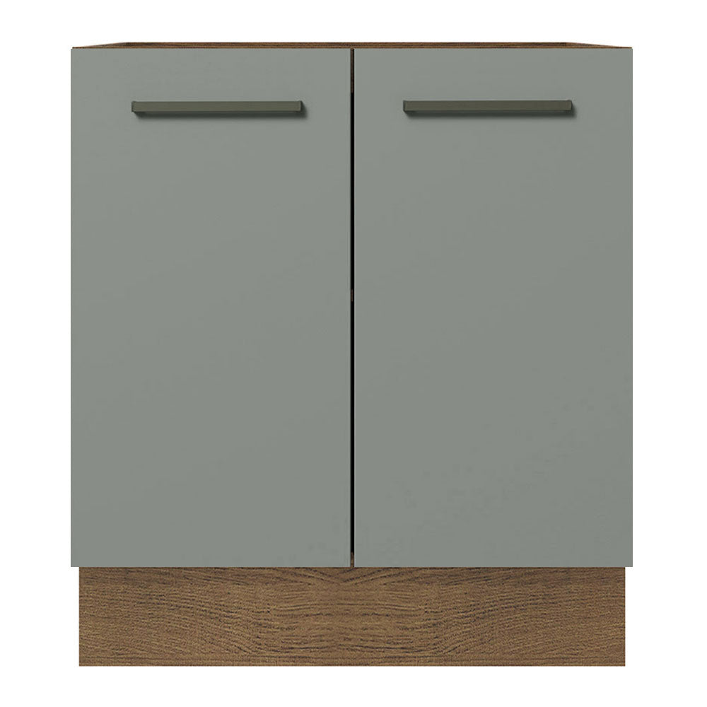 Gabinete Bajo 70 x 60 cm 2 Puertas (Sin Encimera) Marrón/Gris Agata